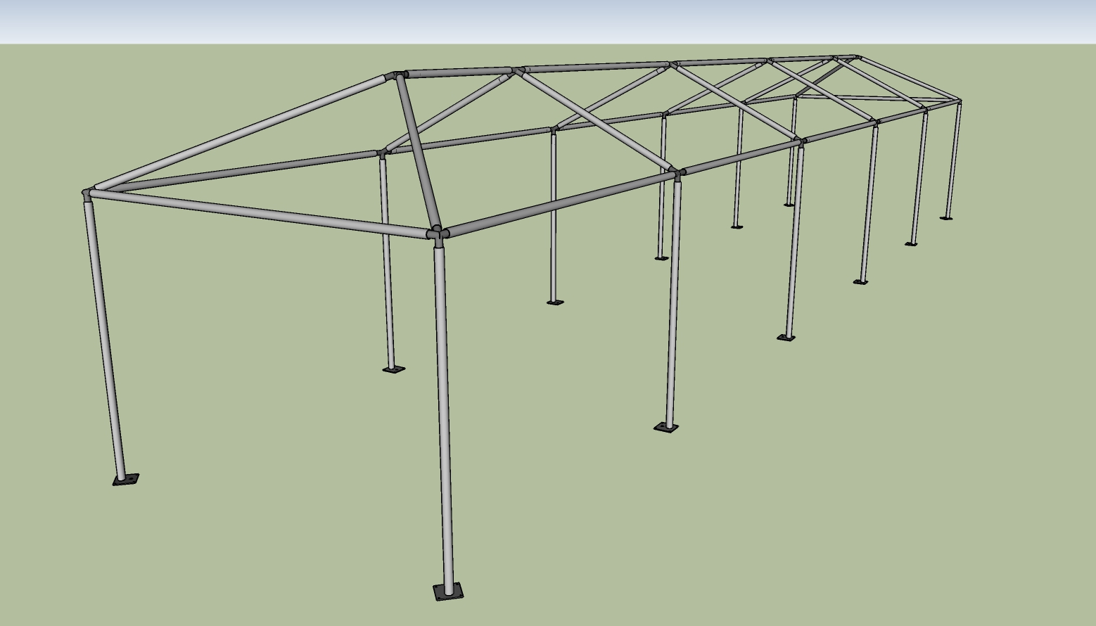 10x50 frame tent End View